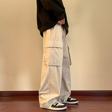 秋季9新款多口袋工装裤高街百搭直筒休闲裤子XZ211-1-K2201-P60，男装工装外套，星座211-1