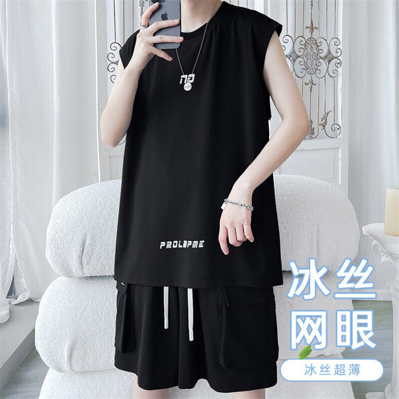 2024 夏季新款 旋律风车大码冰丝速干背心套装M-5X HQ24606-P75图片