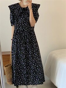 娃娃领不挑人连衣裙,女装连衣裙,raver