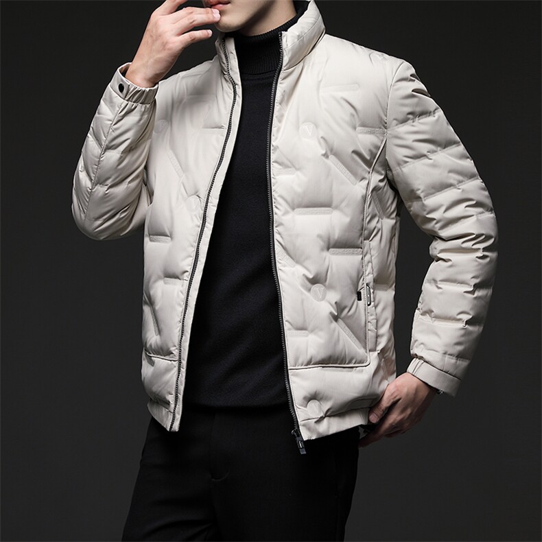 男士加厚保暖立领羽绒服2023冬季新款商务休闲外套中年男装上衣，男装羽绒服，电商B212（原钱塘6029）