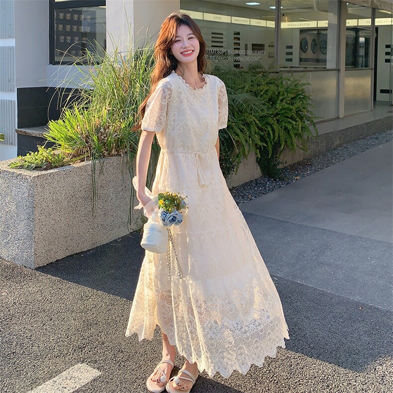 重工蕾丝连衣裙2C317A-8511-P135-K198,女装连衣裙,2C317A