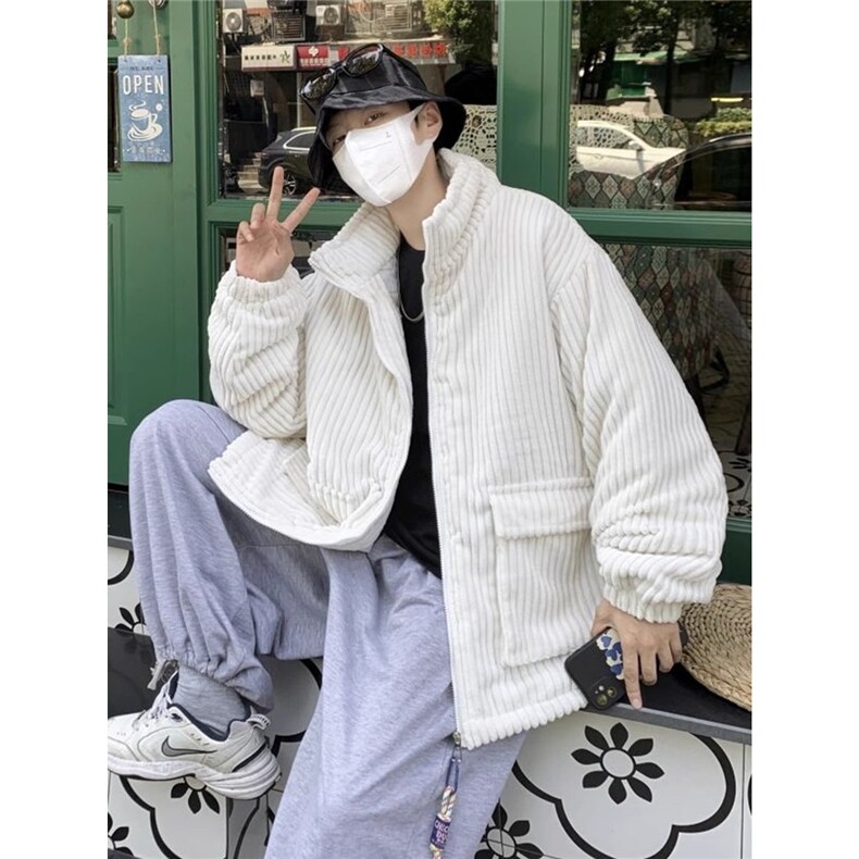 冬季棉服情侣灯芯绒棉衣新款工装宽松加厚棉袄外套TTM20P60,男装棉衣,星座1013-5