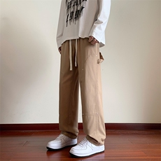 KP830P55美式潮流休闲裤男港风宽松直筒拖地裤束脚裤卫裤，男装休闲裤，星座1204-3