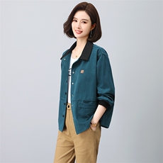 妈妈春装休闲外套短款小个子上衣中老年女装时尚洋气40岁开衫，女装短外套，忆绮罗