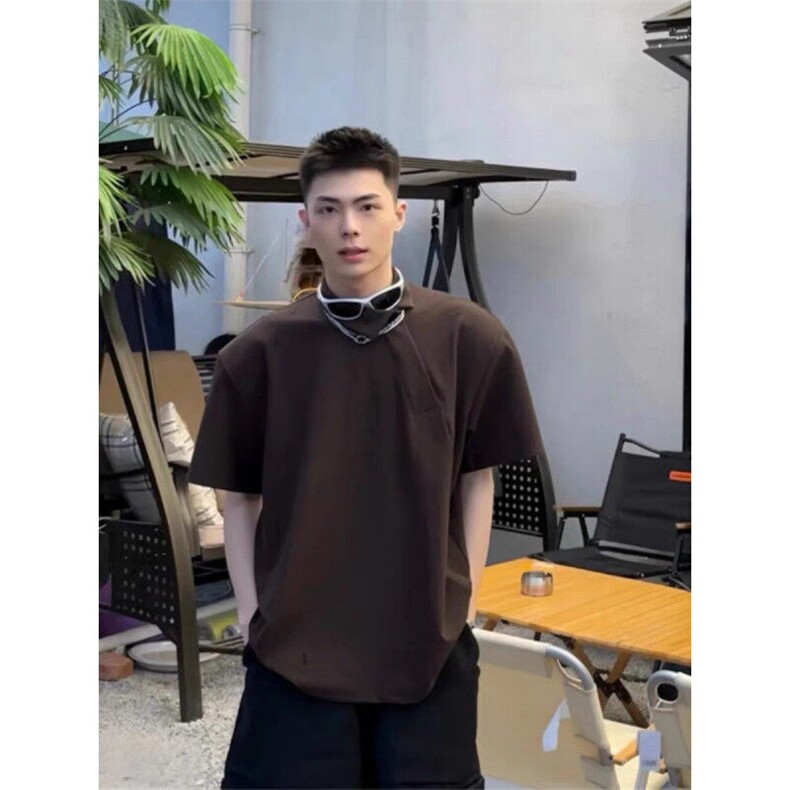 设计感斜领Polo翻领短袖ZC0112-特批35,男装衬衫,星座313A(原308A-2)