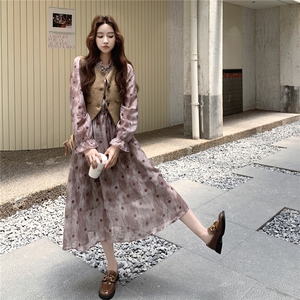 法式高级感气质西装马甲套装裙女2025春秋季新款显瘦连衣裙两件套图片