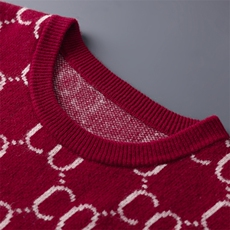 2025年秋季新款百搭男士提花圆领长袖羊毛衫，男装羊毛衫，牧绒家园高端店