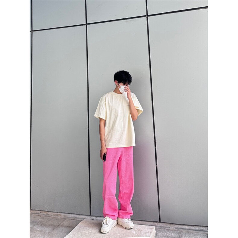 25年春季水洗高街vibe直筒宽松阔腿五色牛仔裤NZ2310-P55控78,男装牛仔裤,星座1002-1