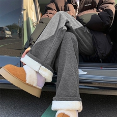 现货04羊羔绒糯米阔腿裤XZ211-1-K2455-P50加绒P60羊羔绒60，男装卫衣，星座211-1