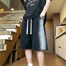 短裤男夏季新款港风宽松扎染五分裤DK2510-P32，男装牛仔裤，星座214-3