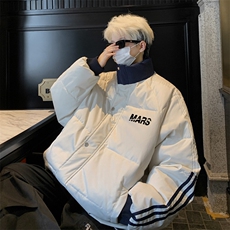 ！2025冬季新款男士撞色棉服加厚保暖情侣棉衣MY209特P80，男装棉衣，电商B220