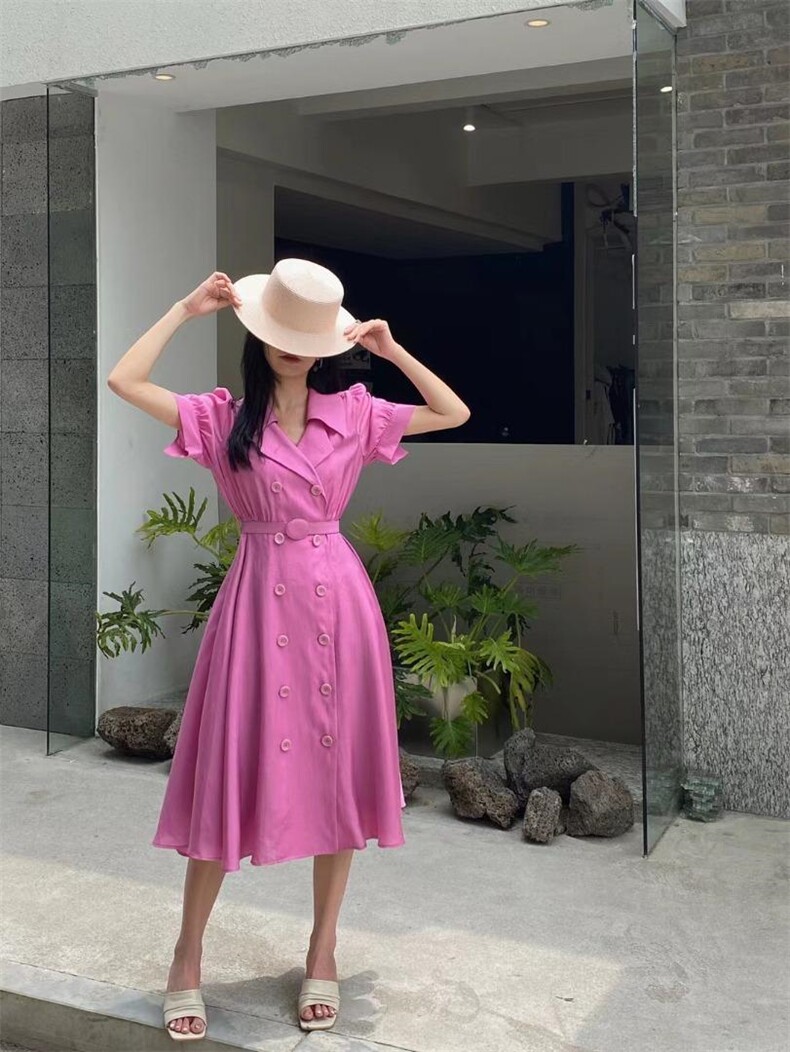 彩色心情～法式简约风连衣裙，女装连衣裙，GN