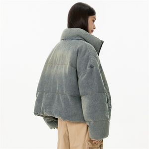 现货  新款复古牛仔羽绒服港风宽松情侣中性  225-2-Y202-P218图片