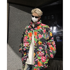面料不会粘毛东北大花棉袄男女生情侣立领棉衣A177-M919-P39，男装棉衣，电商A177