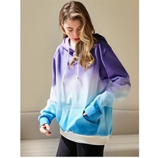 春秋款新品女装宽松连帽渐色长袖抽绳卫衣上衣服简约百搭LM02/P54，男装卫衣，星座506