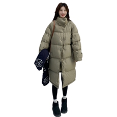 现货:冬季新款洋气韩系白鸭绒过膝休闲羽绒服2C135-8960P335K508，女装羽绒服，2C135