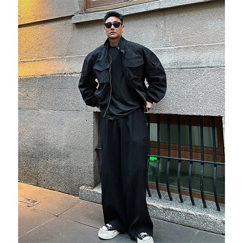网图骑兵服夹棉外套短款显壮硬汉工装夹克棉服A025-QY15016-P89,男装夹克,电商A025