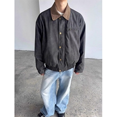 街头领拼扎染皮衣外套男款宽松休闲复古做旧飞行员夹克J775，男装夹克，星座1116A（原606A-3）
