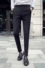 A450-ZD90春夏英伦条纹休闲西裤长裤发型师，男装休闲裤，星座1904A