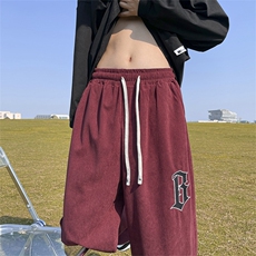 D232A-KZ12-P50重工刺绣垂感超好的直筒休闲裤，男装休闲裤，电商D232A