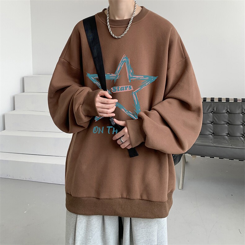 春季圆领卫衣男大码韩版宽松长袖外套S6340-P28,男装卫衣,电商A040