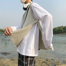 个性开叉毛织背心男圆领针织衫无袖宽松潮流无袖外穿买甲M633-P38，男装背心/马甲，星座1212