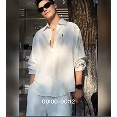 TC01棉麻透气凉爽慵懒高级感青少年长袖衬衫短裤套装男女网图，男装衬衫，星座115A(原星座507）