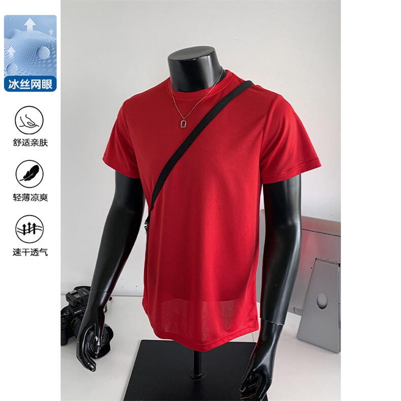 备货10W件2026夏季新款吸湿运动宽松T恤DT6296特P9.5建议零售价38，男装T恤，电商A001-1