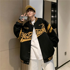 棒球服外套男春秋季潮牌ins字母情侣夹克百搭休闲上衣W2137-P50，男装夹克，星座512-2