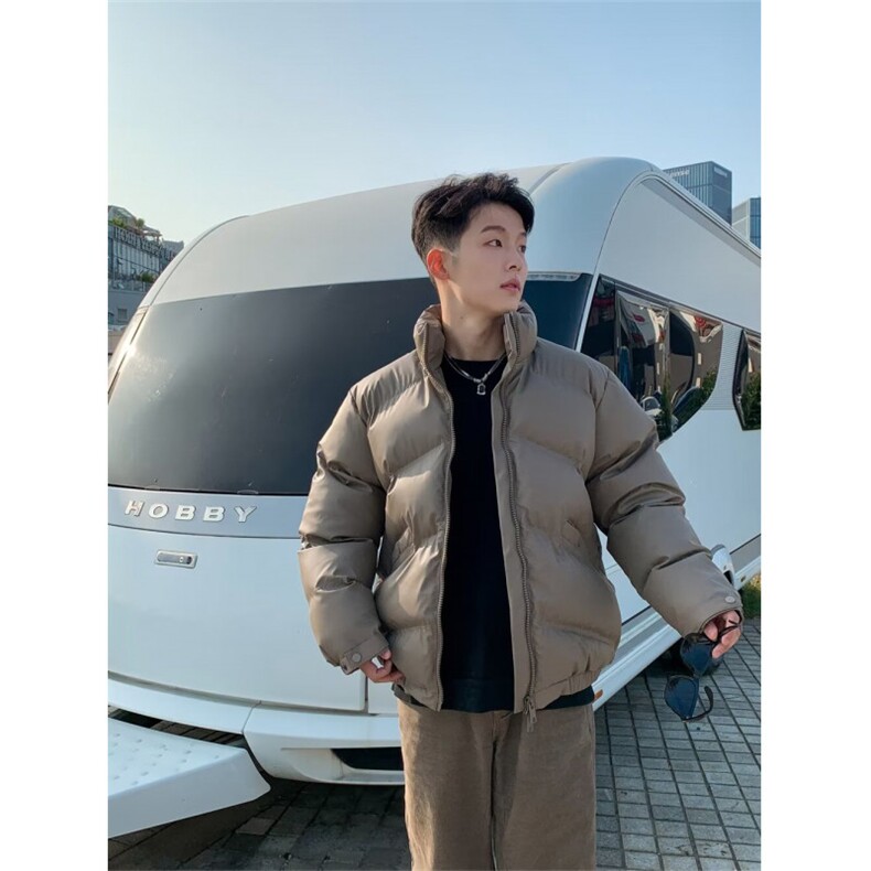 2025新款高街冬季棉衣男机能面包服驼色休闲棉服港风外套-MF227,男装棉衣,星座601-2