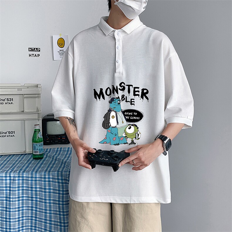 PL57074-P35翻领短袖polo衫男大码胖子半袖t恤男有领保罗衫模特,男装Polo衫,电商A040