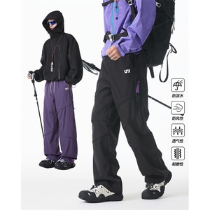 2025春夏新款美式户外登山防水宽松冲锋裤B315-K25729-p65控88图片