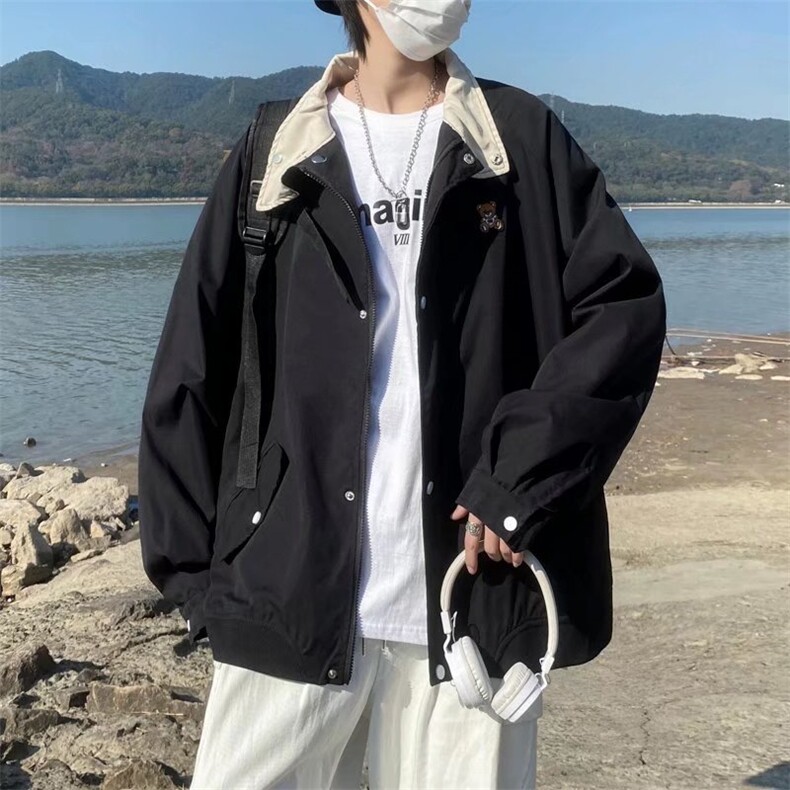 男春季新款双层夹克外套JK7324P55图片