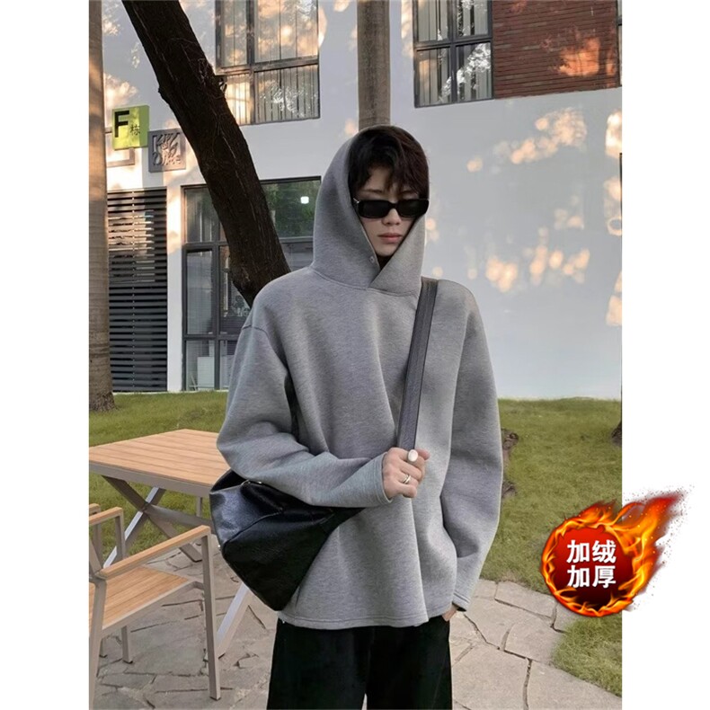 网图有货太空棉连帽加绒宽松休闲卫衣男A101-常规P40加绒P45,男装卫衣,星座1505