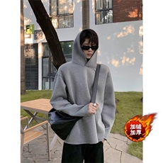 网图有货太空棉连帽加绒宽松休闲卫衣男A101-常规P40加绒P45，男装卫衣，星座1505