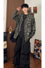 新款宽松休闲复古潮牌痞帅外套港风文艺时尚牛仔外套HY697TP55，男装衬衫，电商A102B