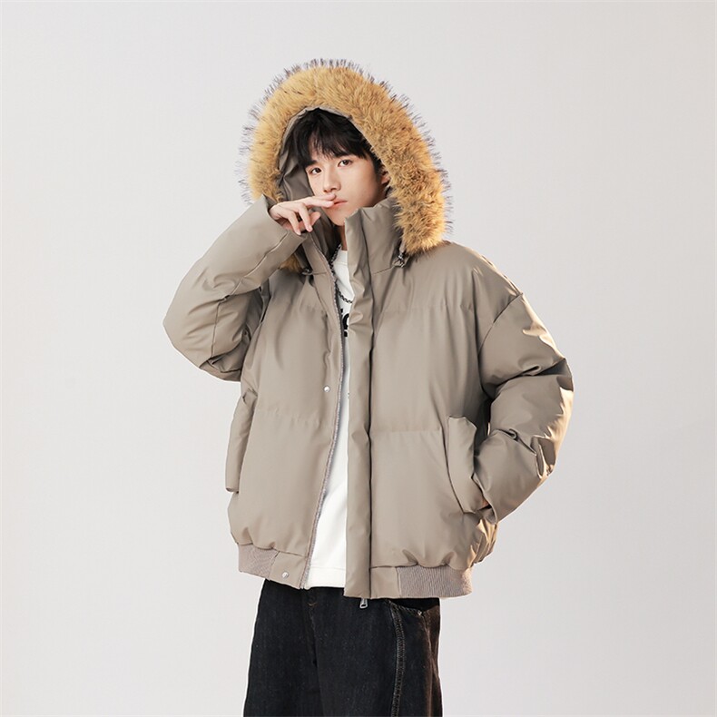 24年新款高级感品质短款皮棉衣立领加厚棉服外套M6710-P88,男装棉衣,星座307A