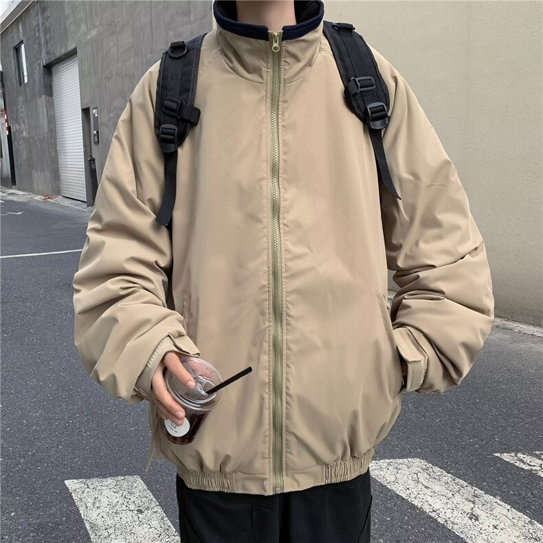 工装棉服男冬季日系复古潮流宽松棉衣外套潮牌拼接棉袄W4143-P82,男装棉衣,星座412-3
