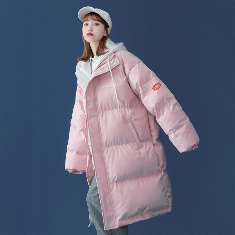 备战双十一中性风中长款棉服假两件情侣棉衣女G910P158女类,男装棉衣,电商A339