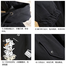 JK41115-P85加棉款-P115纯棉连帽夹克男士大码工装夹克男砖墙，男装夹克，电商A040A