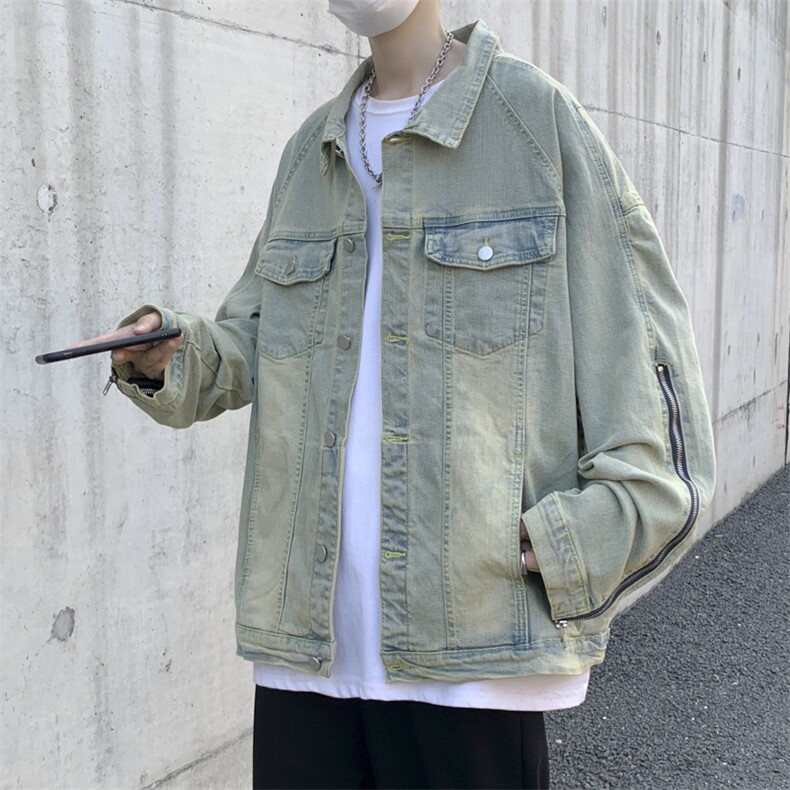 牛仔外套男春季潮牌港风韩版潮流宽松休闲夹克衫JK0271-P68,男装休闲裤,星座308B-1