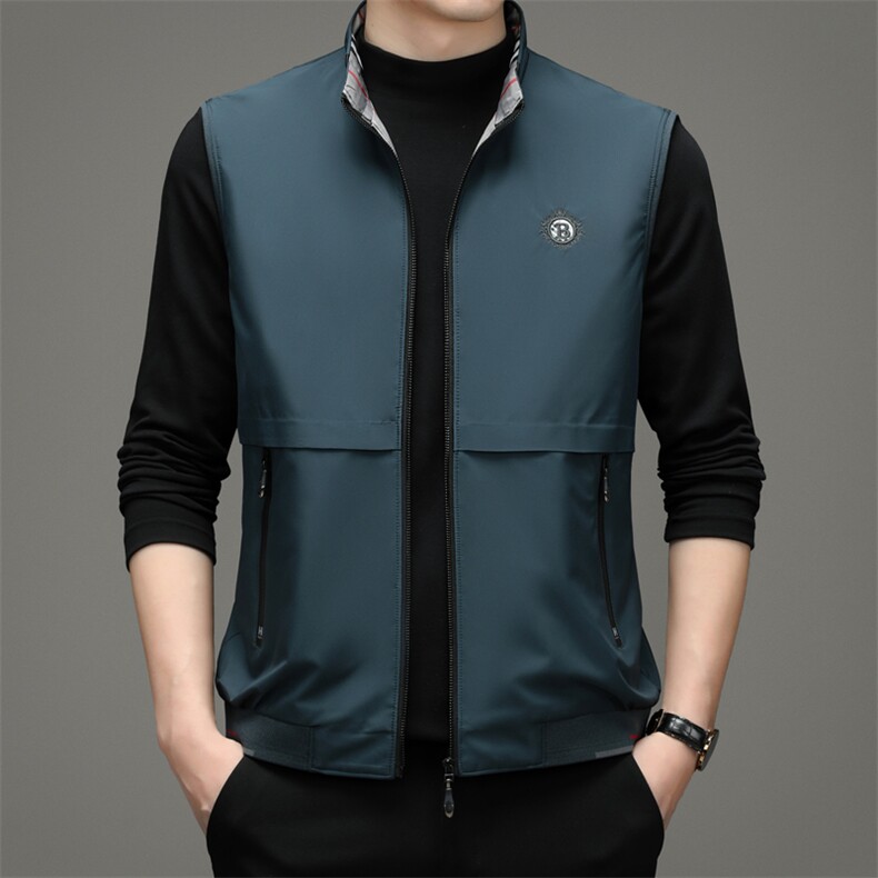 新款2023冬季商务休闲羽绒服马甲中青年立领马甲外套ZS22106-P160,男装背心/马甲,电商B212（原钱塘6029）