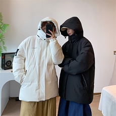 连帽轻薄潮牌日系短款外套修身学生白鸭绒羽绒服印花背带，男装羽绒服，星座301D-5(原星座1415）