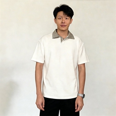 得物抖音高品质二开夏季美式潮牌假两件格子衬衫翻领高街短袖T恤，男装T恤，电商A486
