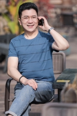 爸爸夏装短袖T恤男薄款圆领上衣2023夏季新款中年男士条纹体恤衫，男装T恤，电商B212（原钱塘6029）