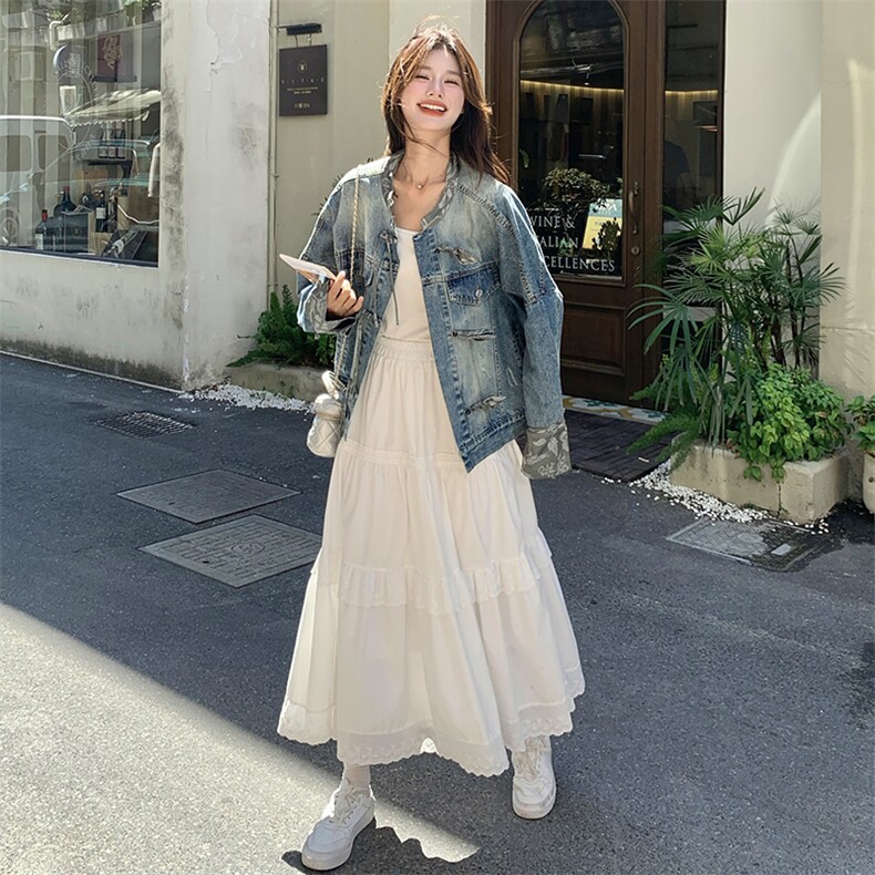 24秋装新品复古新中式拼色宽松牛仔外套2C239-SS18-P155-K238,女装短外套,2C239
