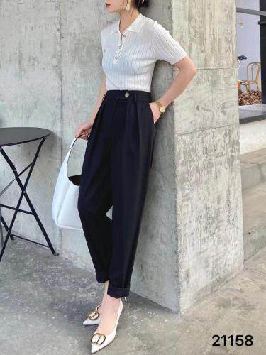 面料时尚女裤，女装，六月