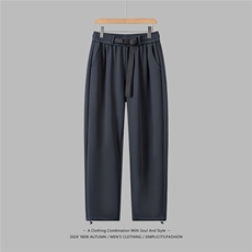 重磅高质感直筒休闲长裤自带腰带调节男卫裤A329-K8727-P70，男装休闲裤，电商A329