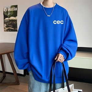 华夫格卫衣圆领卫衣男大码长袖t恤男外套 HW76294-P30加绒款-P40图片