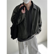 W639-P66痞帅Pu皮衣小众设计感潮牌双拉链垫肩皮夹克男机车服，男装皮衣，电商B323A